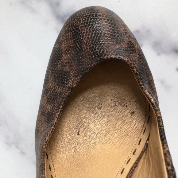 Coach Snakeskin Platform High Heel Pumps Brown Size 8.5B - Picture 7 of 16